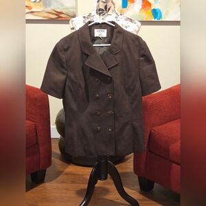 Kasper Brown Double-Breasted Blazer